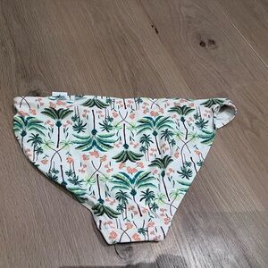NWT Old Navy High Waisted Bathing Suit Bottom White Palm Trees X-LARGE UPF 50